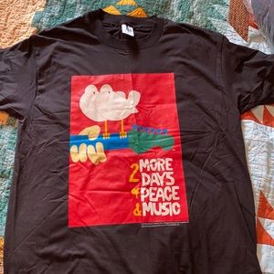 Vintage Woodstock 94 T-shirt Black Cotton XL